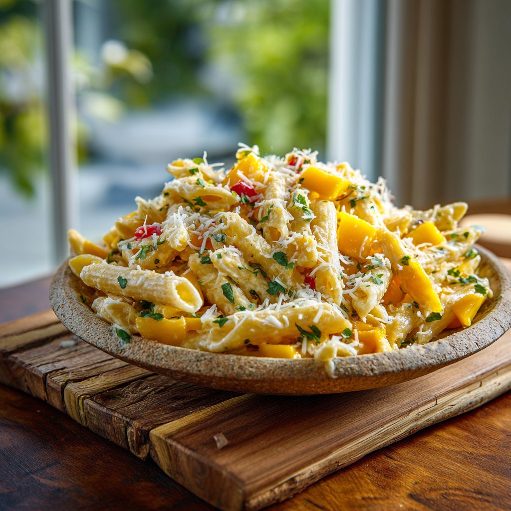 Mango Coconut Pasta Salad