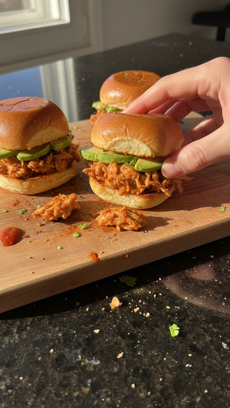 Chipotle Hähnchen Slider mit Avocado