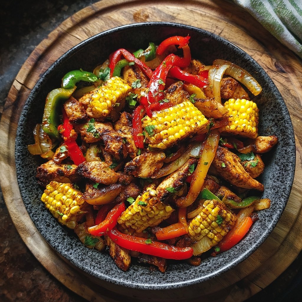 Einfacher BBQ-Truthahn- und Gemüse-Bowl