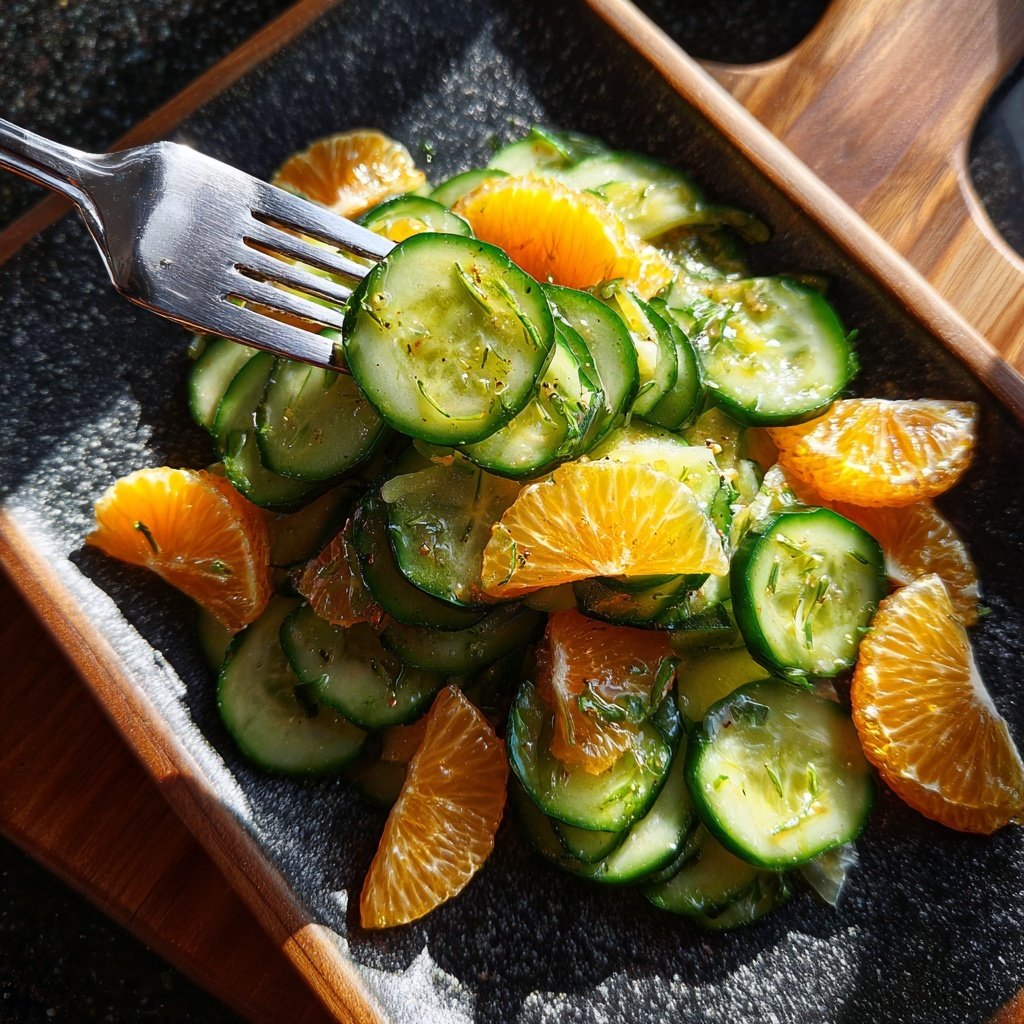 Gurkensalat mit Zitrus-Vinaigrette