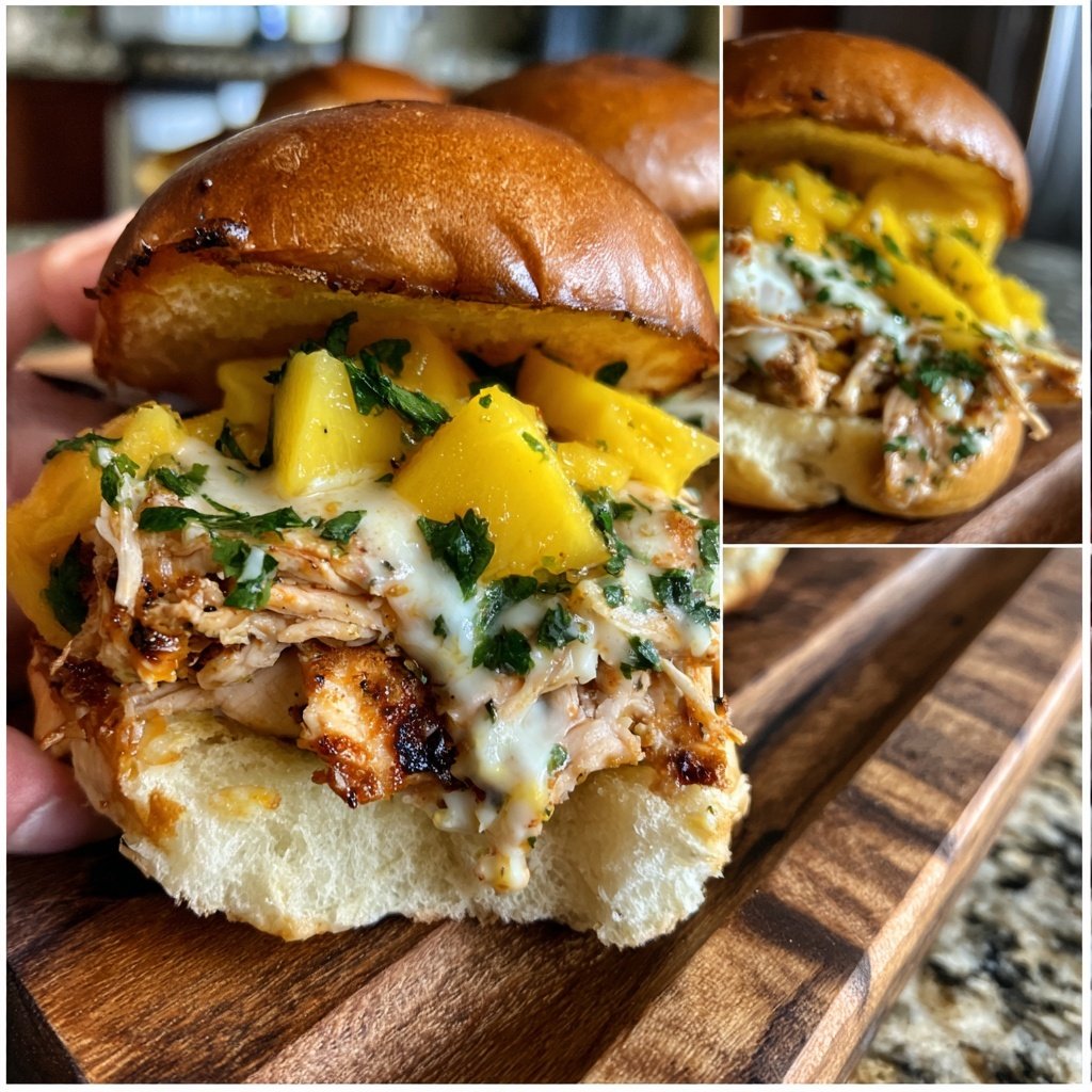 Mango Habanero Hähnchen Sliders