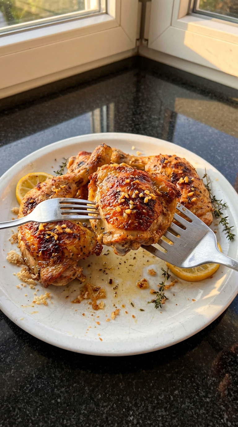 Würzige Hähnchenschenkel mit Knoblauch​