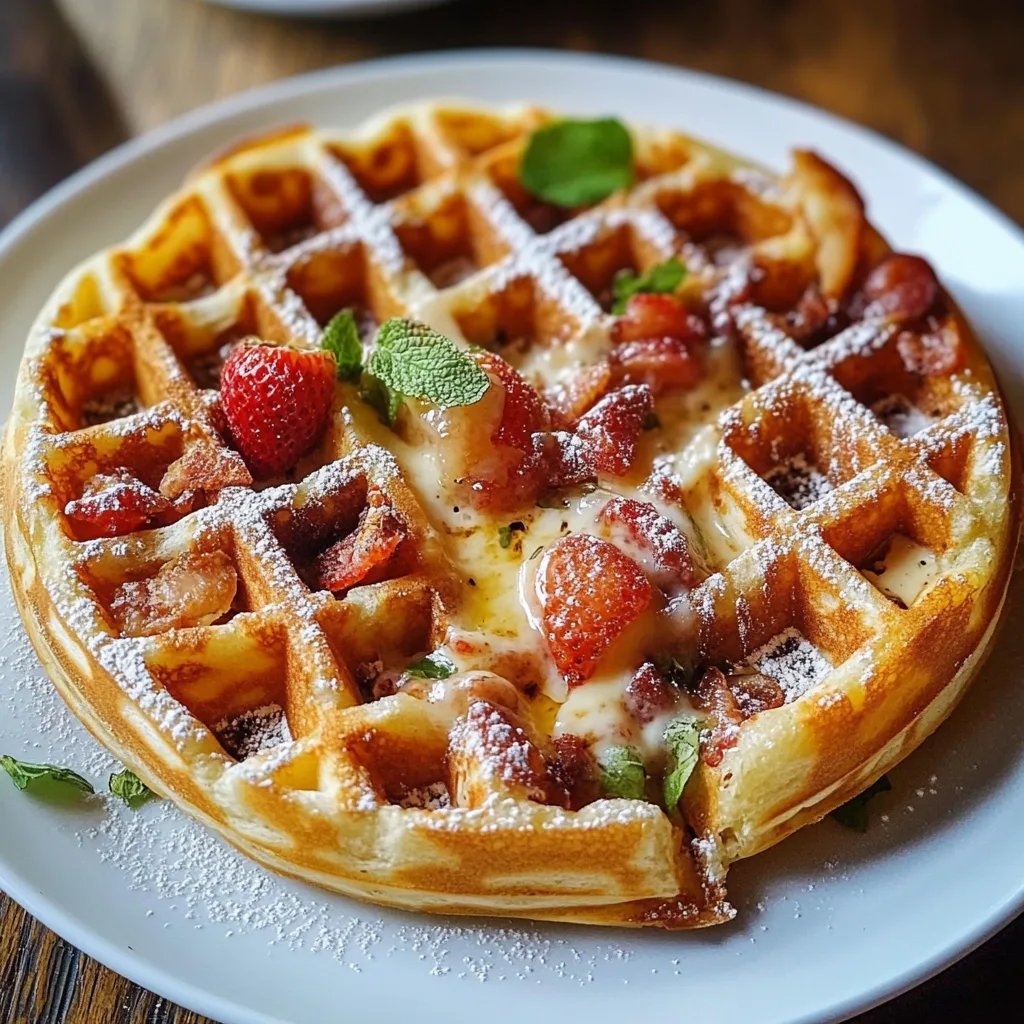 Herzhafte Pizza Waffeln