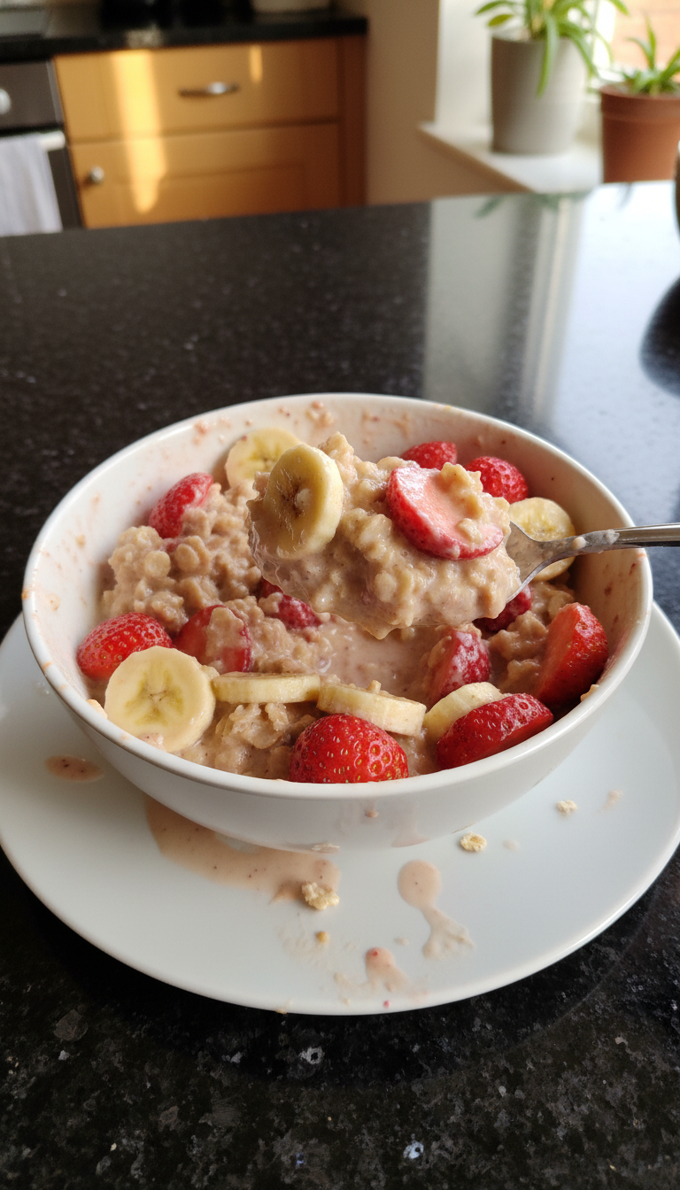 Erdbeer Bananen Protein Oats​