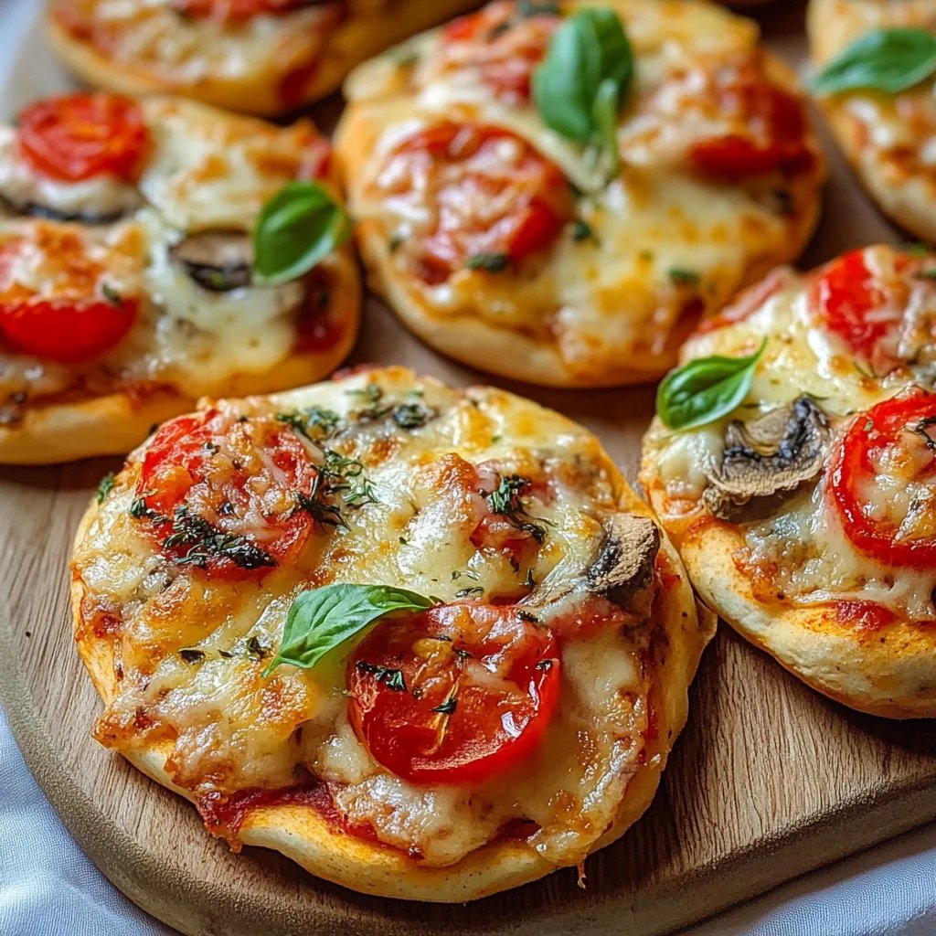 Einfache Pizzabrötchen vegetarisch