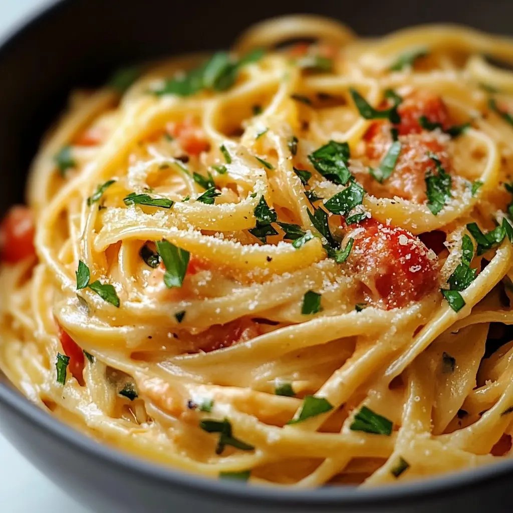 Cremige Pasta mit getrockneten Tomaten