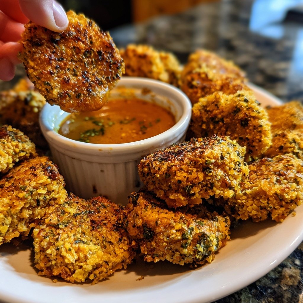 Vegane Nuggets aus der Heißluftfritteuse