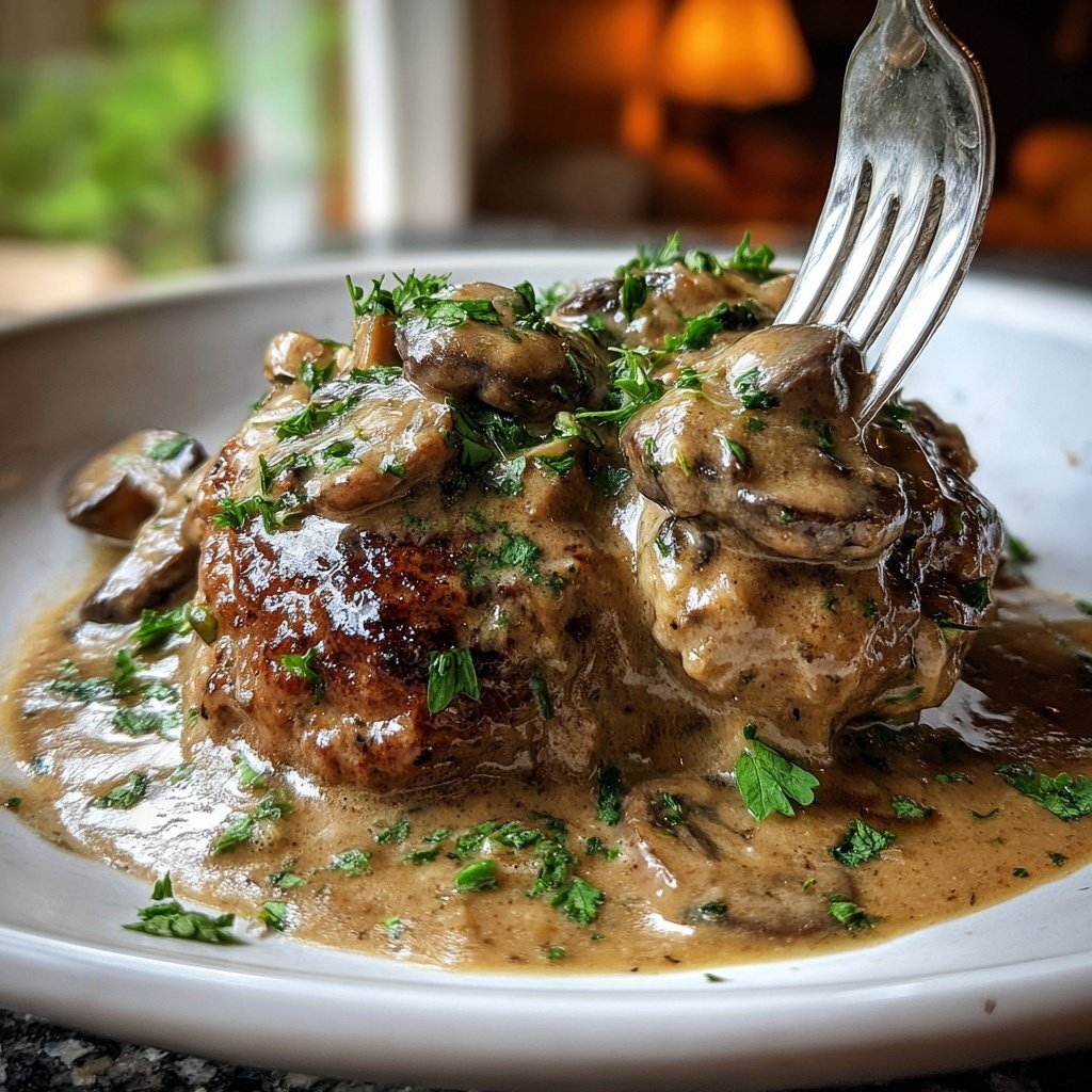 Salisbury Steak Pilz Soße Sauce