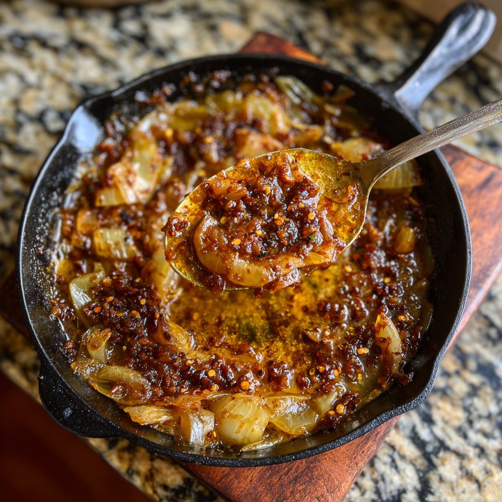 Chili Crisp Onion Boil