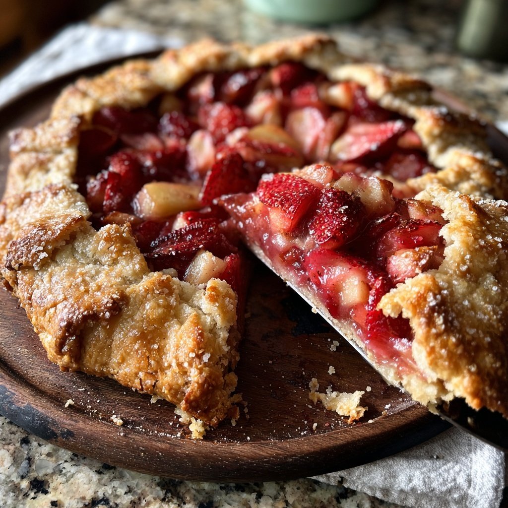 Erdbeer-Rhabarber-Galette