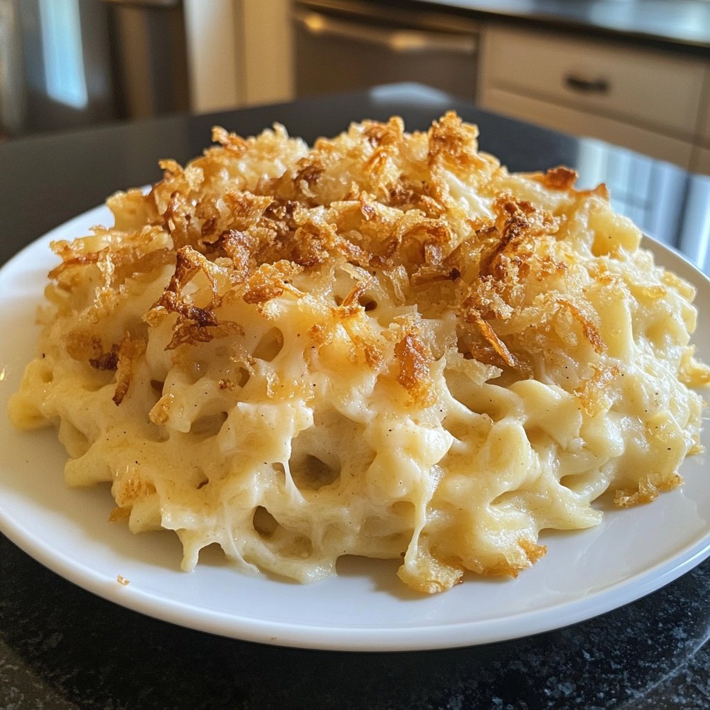 Käse Spätzle mit Röstzwiebeln