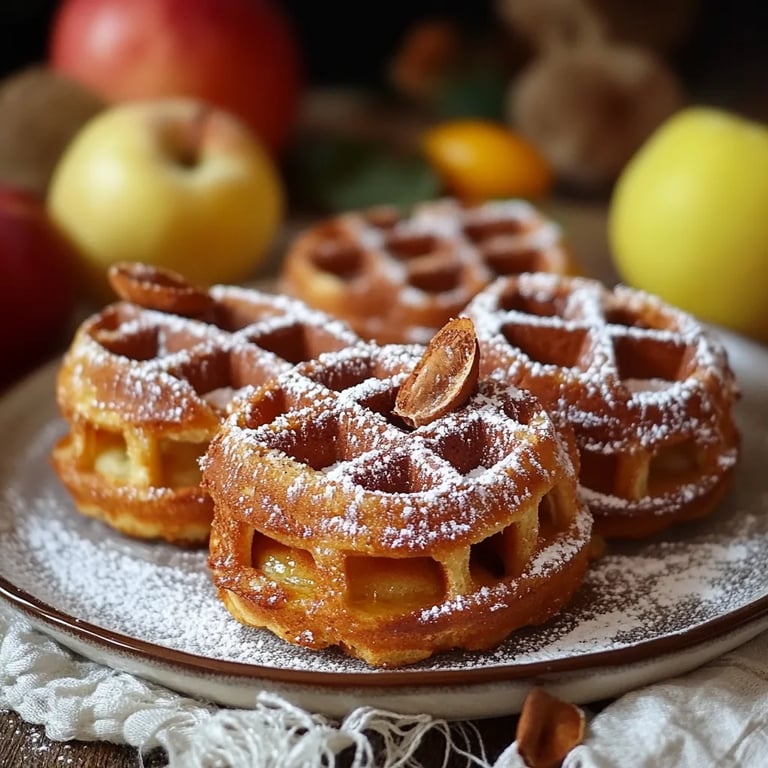 Zuckerfreie Lebkuchen Apfel Waffeln