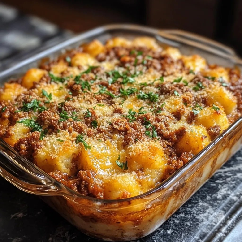 Kroketten Auflauf mit Hackfleisch