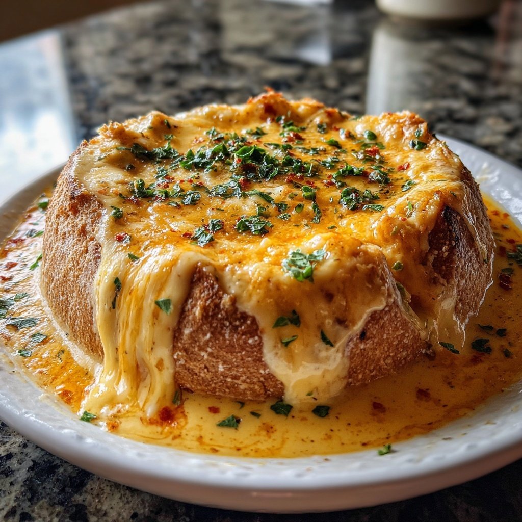 Tomaten Käsefondue mit Kräutern
