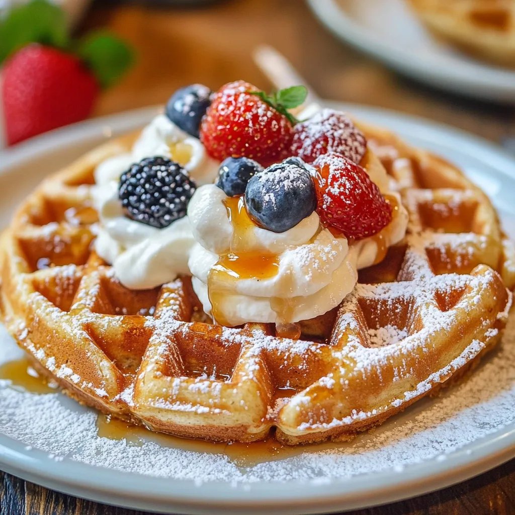Waffeln mit Joghurt