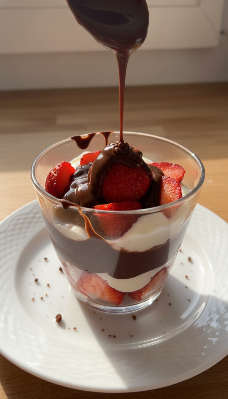 Schoko Erdbeer Liebes Becher​