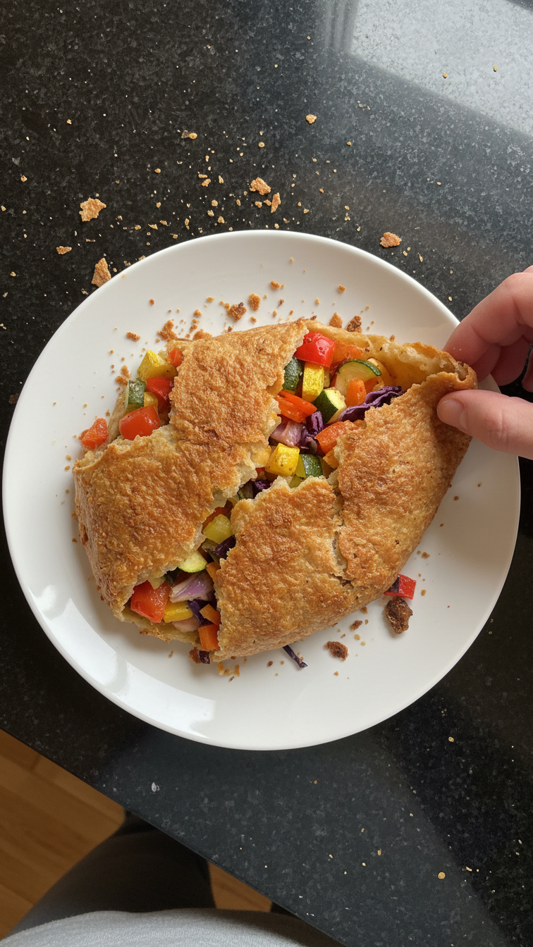 Bunter Gebackener Gemüse Wrap