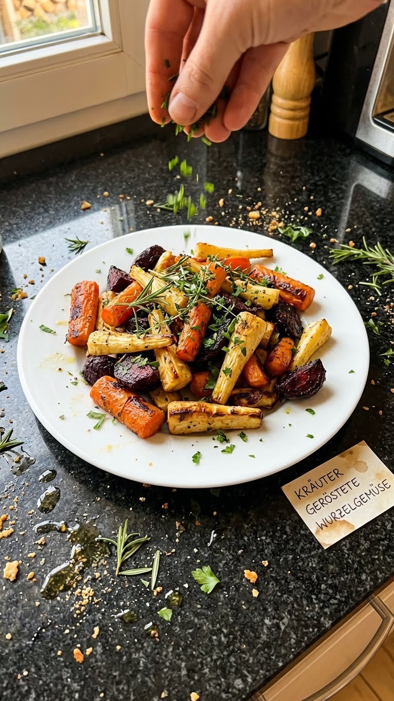 Kräuter Geröstete Wurzelgemüse