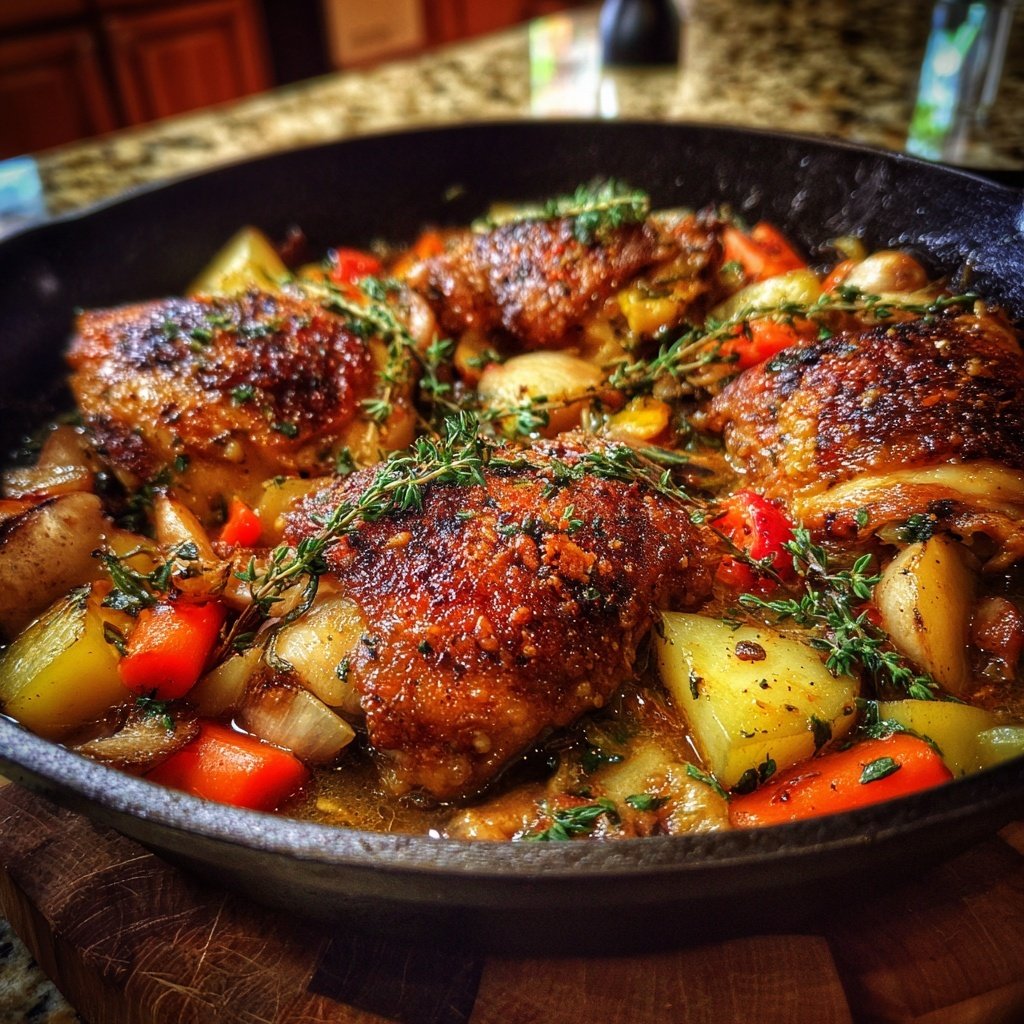 Einfaches Eintopf-Hühnchen-Gericht