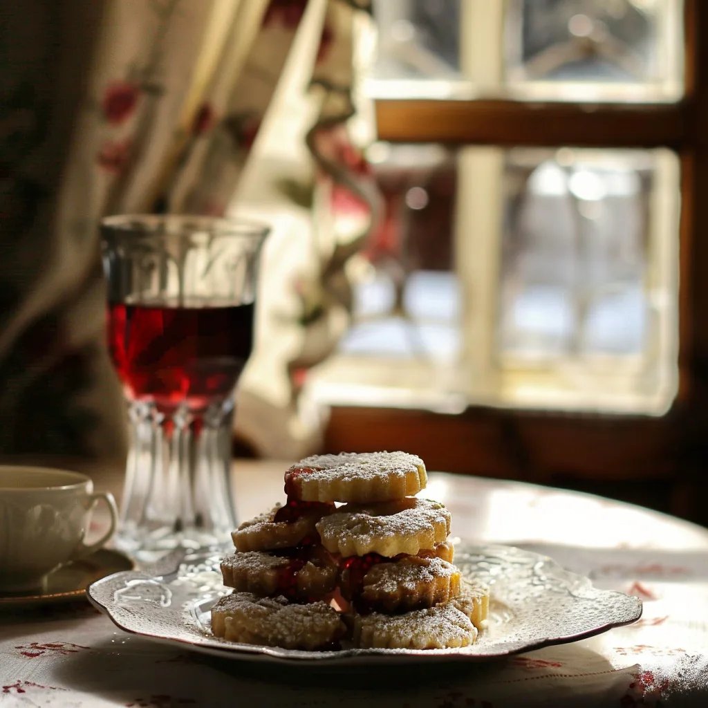 Spitzbuben mit Himbeermarmelade