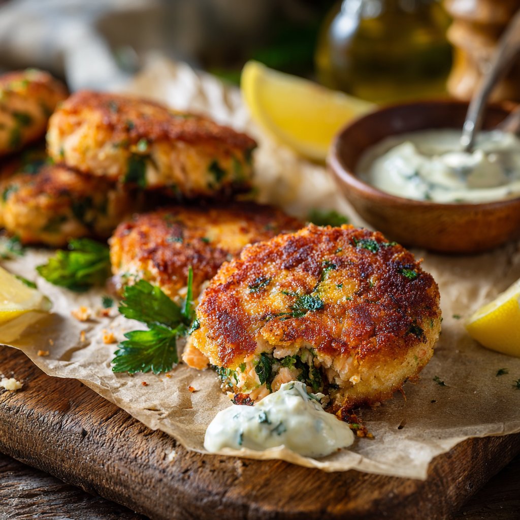 Knusprige Lachs-Patties