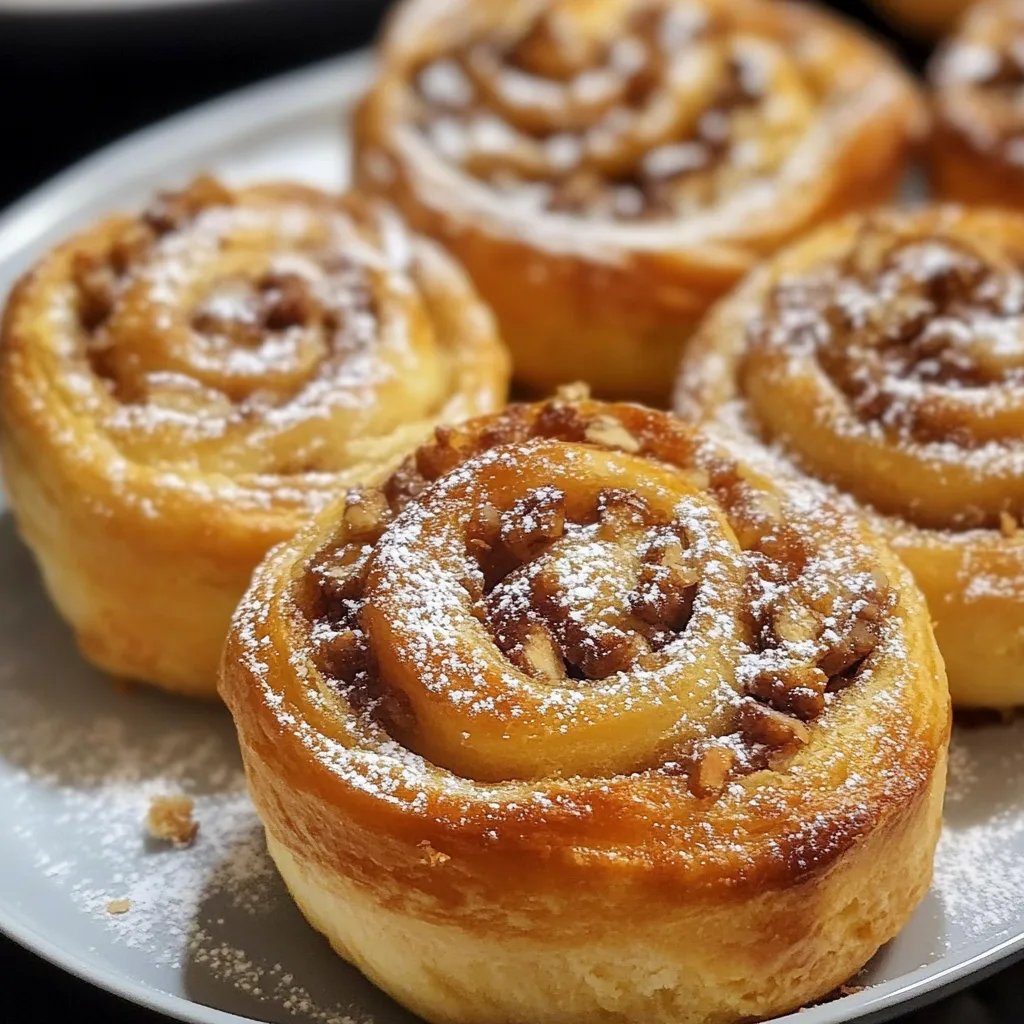 Apfel Zimt Schnecken mit Blätterteig