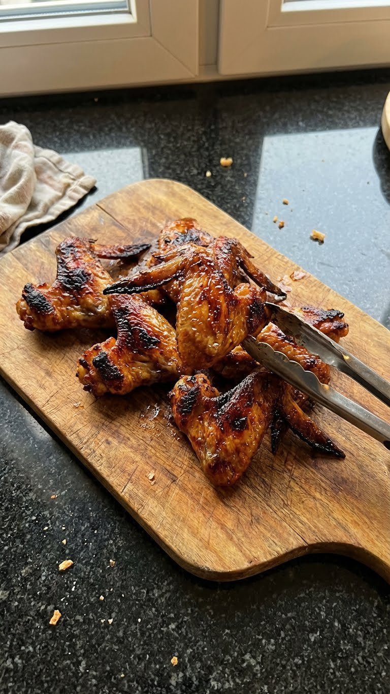 Honig Knoblauch Hähnchenflügel Glück