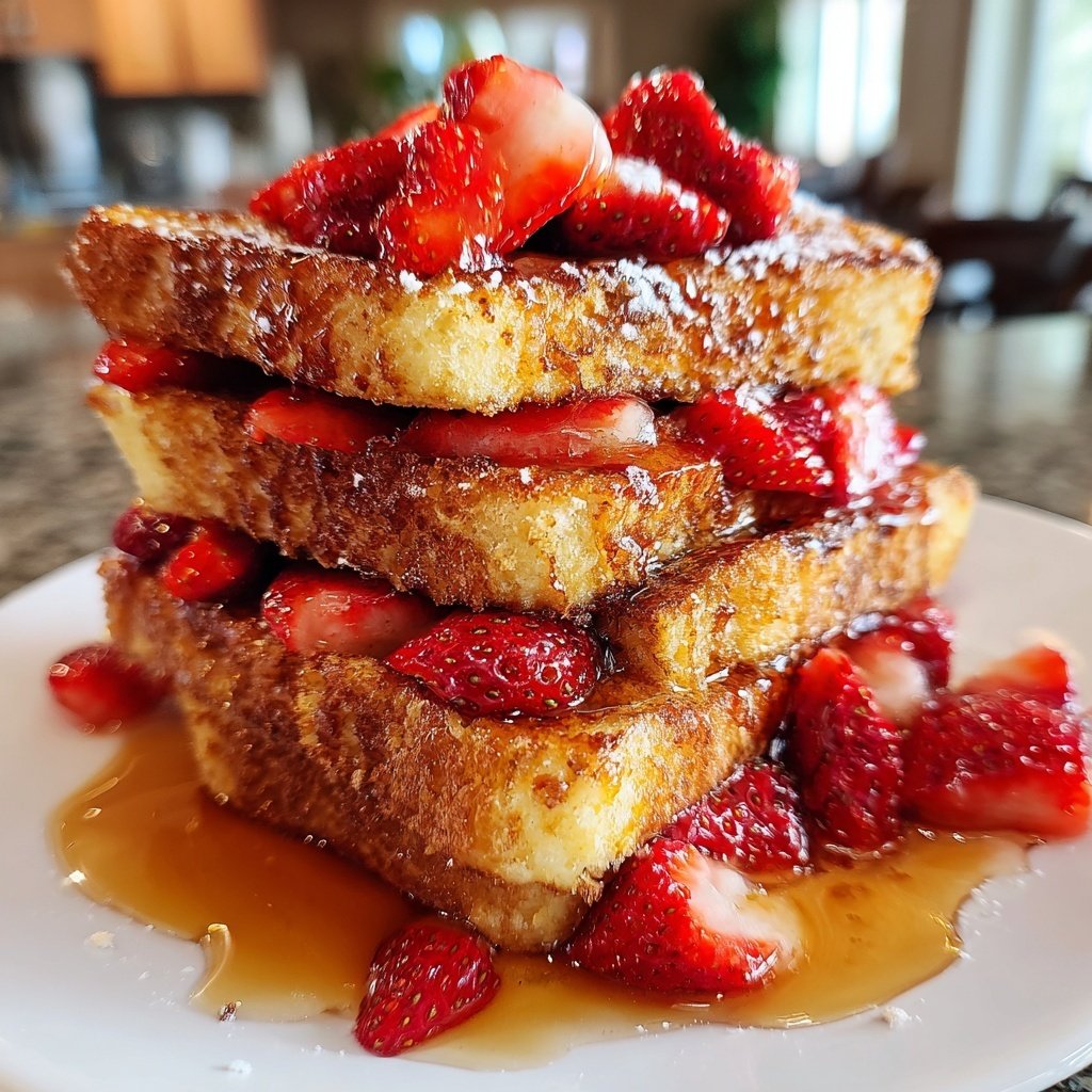 Erdbeer-Ahorn-Französischer Toast