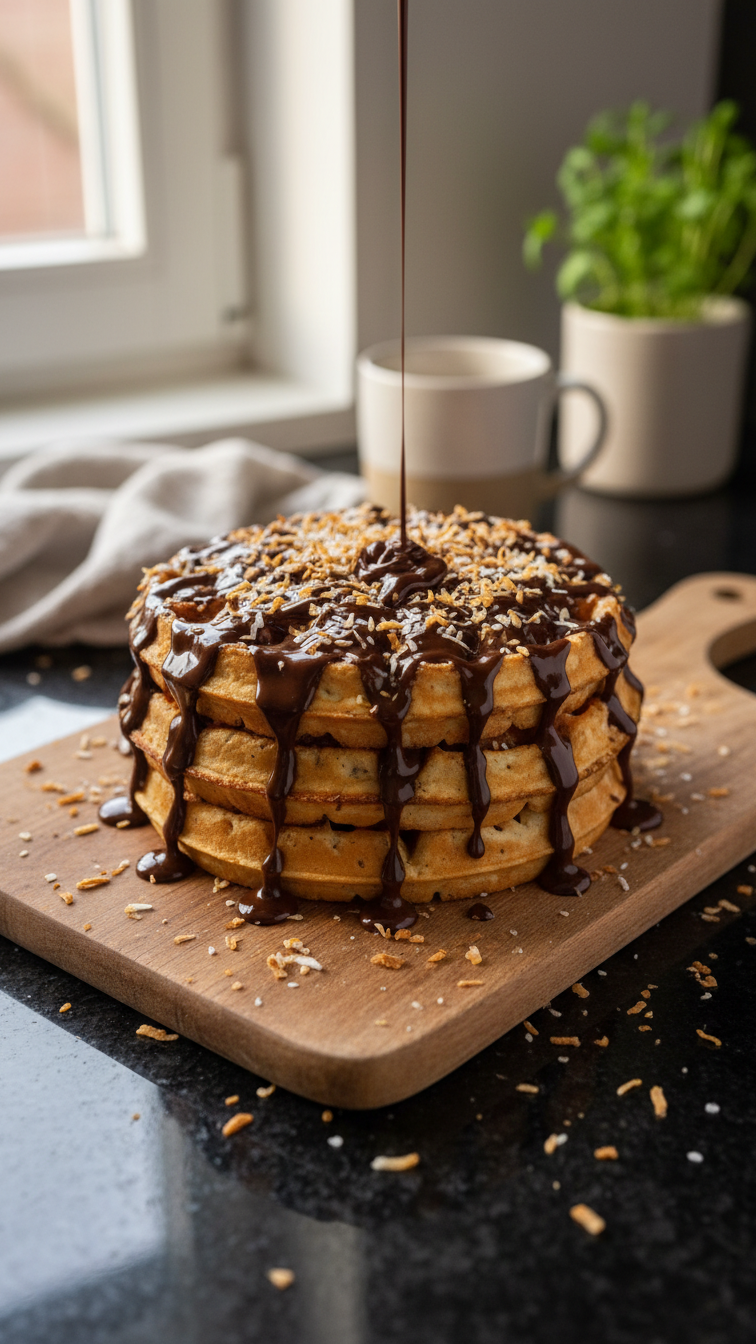 Mandel Joy Waffelstapel