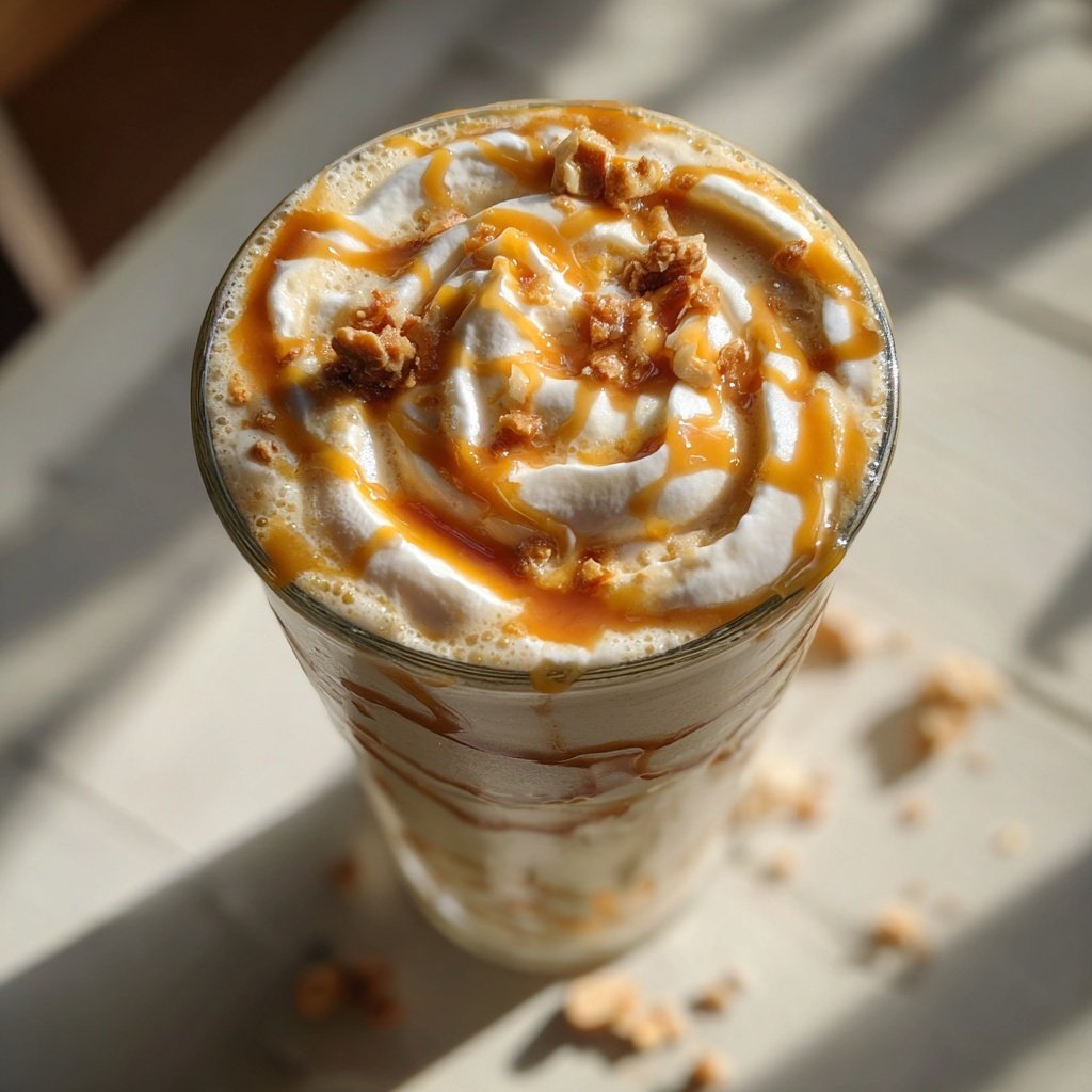 Vanille und Karamell Milchshake