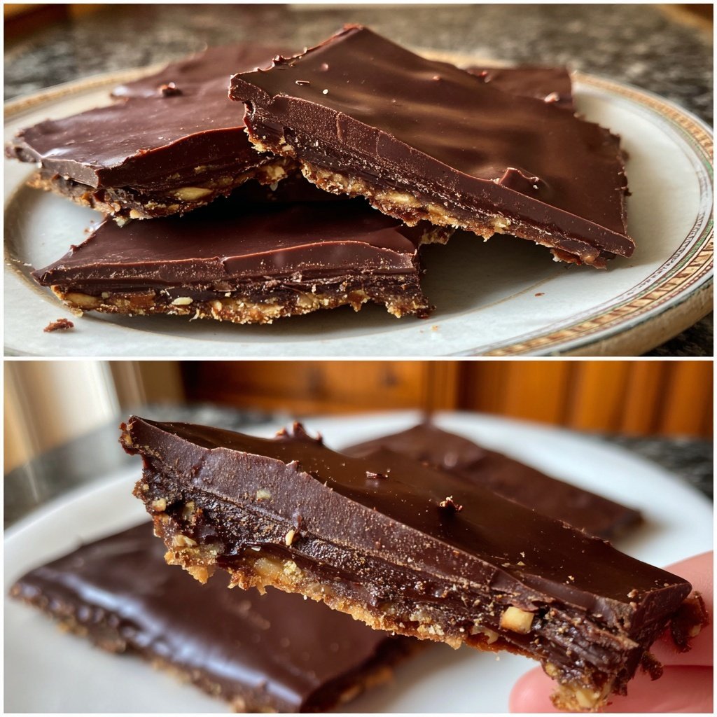 Pfefferminz Bark mit dunkler Schokolade